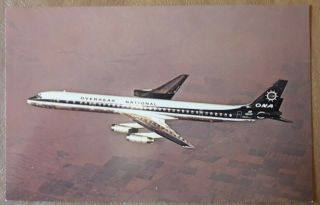 Overseas International Airways Postcard Mcdonnell Douglas Dc - 8 - 63cf
