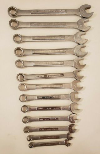 Craftsman 20 - Piece Set 12 - Point Metric Combination Wrench Set.