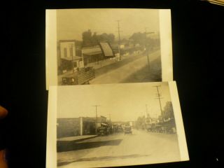 Washington State USA postcard street view 1920 ' s 2 AZO real photo cards 1559 2