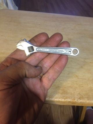 Vintage Diamond 4 " Inch Adjustable Wrench Diamalloy Usa