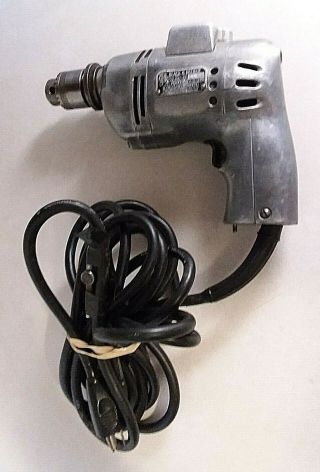 Vintage Black & Decker Model 681 3/8” Heavy Duty Corded Drill W/chuck Usa