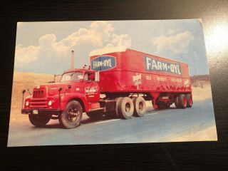 Vintage Advertising Postcard - - The Farm - Oyl Company - - St Paul Minn.  Truck Photo