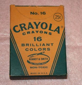 Vintage Crayola Color Crayons No.  16 Binney & Smith