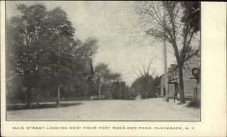 Claverack Ny Main St.  West C1910 Postcard