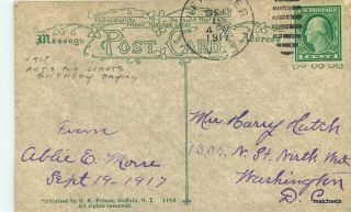 1917 Arts & Crafts Birthday Saying postcard 482 2