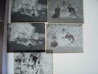 5 Glass Negatives C1930s Family Fun Photographs Swimming Costumes