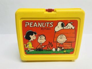 1965 Peanuts Lunch Box Plastic By Thermos Charlie Brown Snoopy