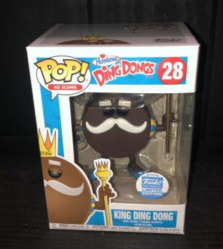 Funko Pop Ad Icons Hostess King Ding Dong Funko Shop Exclusive W/pop Protector