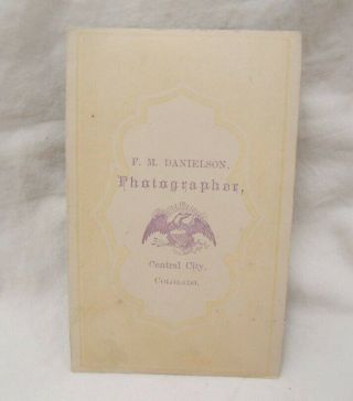 1870 ' s Central City Colorado CDV Photo of Man in Suit by F.  M.  Danielson 2