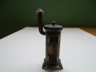 Die - Cast Metal Miniature Woodburning Stove Sharpener Antique finish. 2