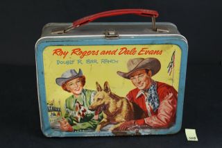 Vintage Atbc Roy Rogers And Dale Evans Double R Bar Ranch Metal Lunch Box (388