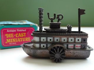 Die - Cast Metal Miniature Tug Boat Sharpener Antique Finish
