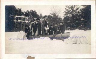 1917 Vassar College Students Recreate Washington Crossing Delaware River Photo