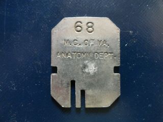 Vintage Key From The Medical College Of Va Anatomy Dept.  1950 