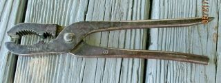Antique Heavy Duty Crimping Rod Pliers And Utility Tool - R.  & E.  Mfg.  Co.