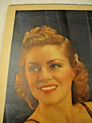 1937 NY Sunday News ERROL FLYNN CLAIRE TREVOR Color Photos 1930s Movie Stars 5