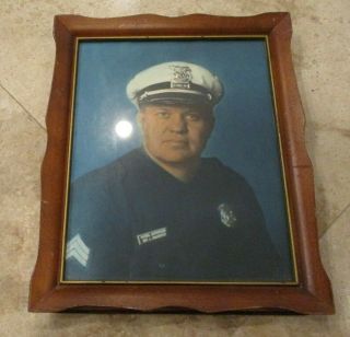 Vintage Police - Sheriff Colored 9 1/2 X 11 1/2 Framed Photo -