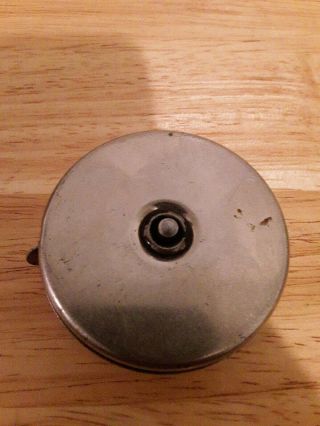 Vintage 6 ' WALSCO Round Metal Pocket Size TAPE MEASURE - USA - Retract Button 3