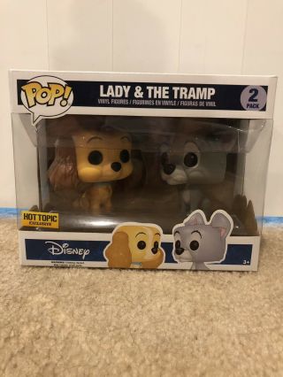 Funko Pop Disney Lady And The Tramp Hot Topic Exclusive 2 Pack