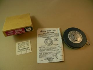 Vintage Lufkin Ni - Clad 50 Foot Royal Steel Tape,  433,  Box