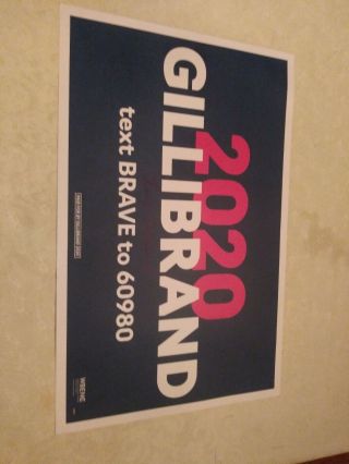 Kirsten Gillibrand 2020 President Candidate Signed Poster Autographed Placard