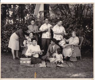 Old Photo Portland Oregon Apostolic Faith Camp 1930s - 1940s Indians Hawaiians Etc