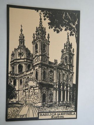 Vint.  Postcard Of Portugal - Basilica Da Estrela,  Lisboa,  Royal Basilica,  Lisbon