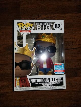 Nycc 2018 Funko Pop Shared Exclusive Notorious B.  I.  G.  Biggie Crown 82