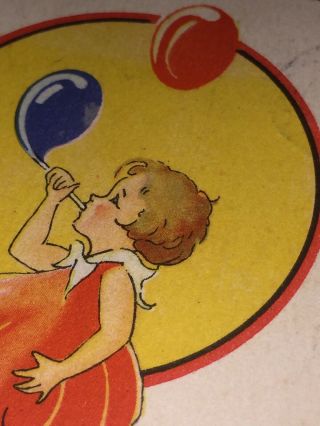 Vintage Swedish Mini Easter Postcards Girl Balloon Boy Egg Daffodils Glad Pask 5