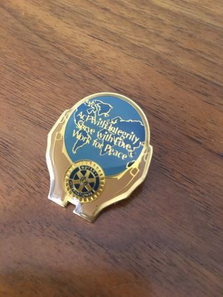 Rotary International Act With Integrity Serve With Love Motto Pin Pinback