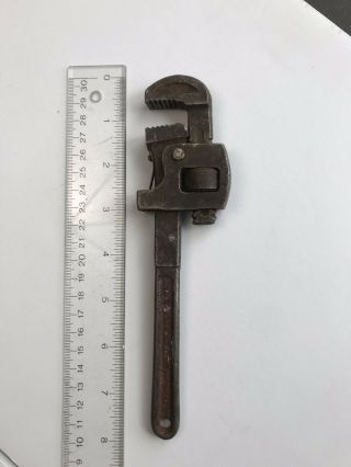 Vintage Drop Forged Steel Pipe Wrench - About 8” Long - Made In Usa