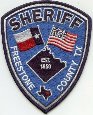 Freestone County Texas Tx Sheriff Police Patch