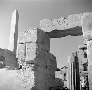 Sq226 Photo Negative 2 1/4 " Egypt Jerusalem ? 1950s Stone Ruins
