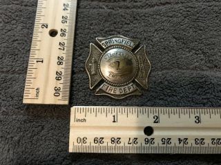 Obsolete Springfield Illinois Fire Department Lieutenant 1 Engine 00 Badge