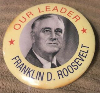 1944 Franklin Roosevelt Fdr Campaign Button Political Pinback Pin Rare