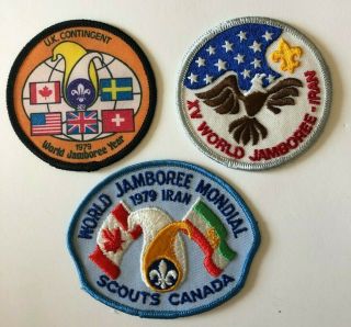 1979 Iran World Jamboree Boy Scouts Contingent Patch Usa Canada England