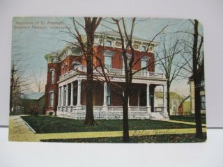 Indianapolis Indiana President Benjamin Harrison Postcard Usa Vintage