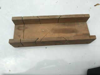 Vintage Millers Falls Tools Wooden Wood Miter Box 2