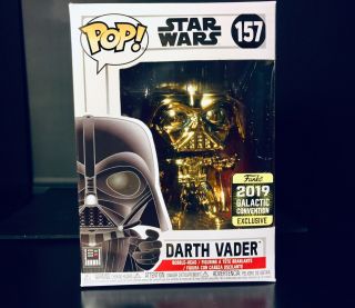 Funko Pop Star Wars Bobble Head - Galactic Convention Exclusive 157 Gold Vader