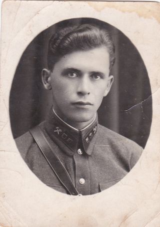 1936 Handsome Young Man Soldier Military Old Russian Antique Photo Gay Interest