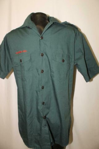 Green Venturing Bsa Boy Scouts Of America Mens Medium Uniform Scouting Shirt