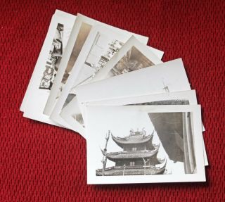 8 Circa 1930s Shanghai,  China B&w Glossy Snapshot Photos