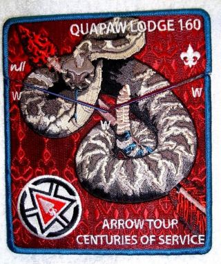 Quapaw Area Lodge 160 Noac 2015 2 - Patch Oa 100th Centennial Arrow Tour Few Made