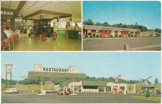 Quaker State Plaza In Emlenton Pa Multiview Postcard Gas Pumps