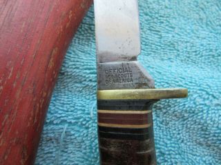 Vintage Boy Scouts of America Plumb Hatchet & Western Knife/ Leather Sheath 5