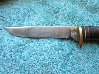 Vintage Boy Scouts of America Plumb Hatchet & Western Knife/ Leather Sheath 8