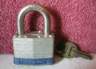 Vintage No.  1 Master Lock Heavy Duty Padlock With 2 Key Made In The U.  S.  A.