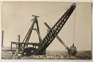 C.  1911 Vermillion Sd Missouri River Big Dredge At Work Rppc Real Photo Postcard