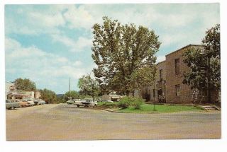 Vintage Arkansas Chrome Postcard Street Scene And Court House Jasper