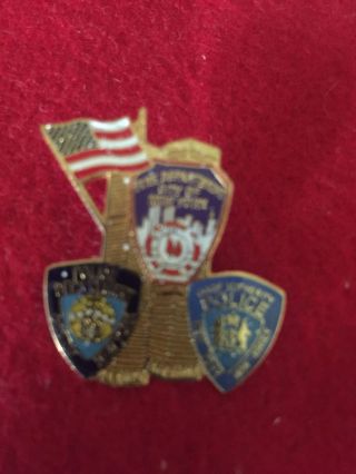 York City Fire Department And Police Department Pin Cat 39